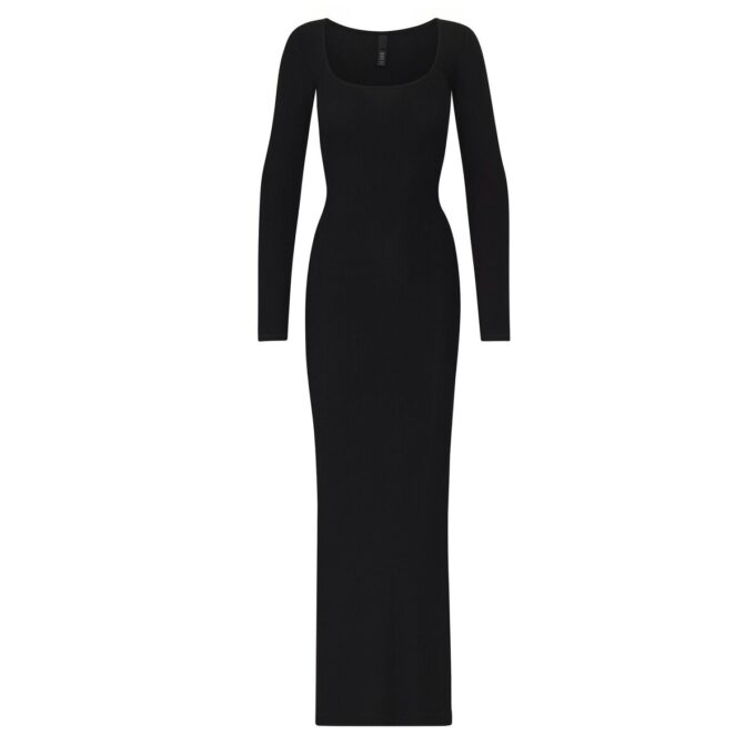 Weiches Lounge-Kleid mit langen Ärmeln